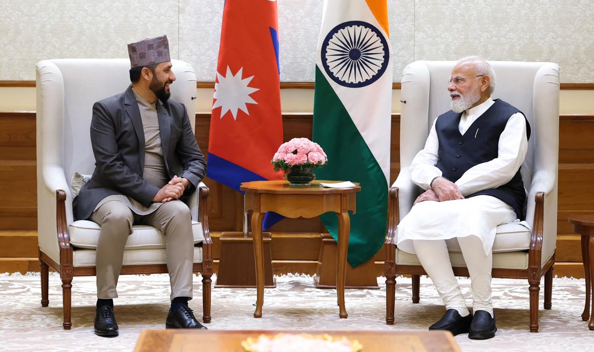 रास्वपा सभापति लामिछाने र भारतीय प्रधानमन्त्री मोदीबीच भेटवार्ता